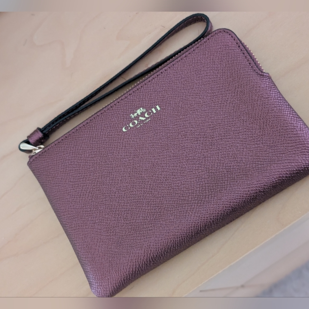 Coach Purple Wristlet